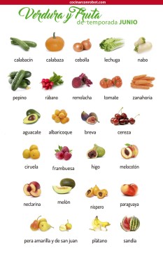 frutas y verduras de temporada mes de junio